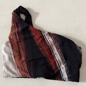 CALIA by Carrie Underwood Black and Red One-Shoulder Gym Bra